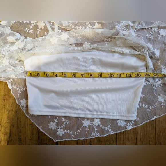 NWOT American Rag White Lace Crop Top XS - Picture 7 of 7